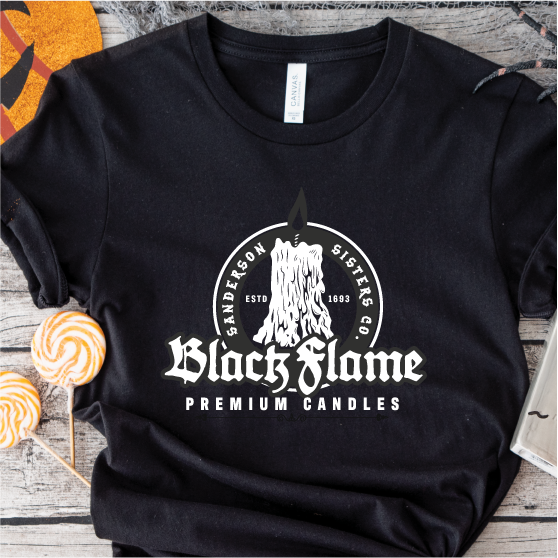 "Sanderson Sisters Black Flame Candle Company" Tshirt