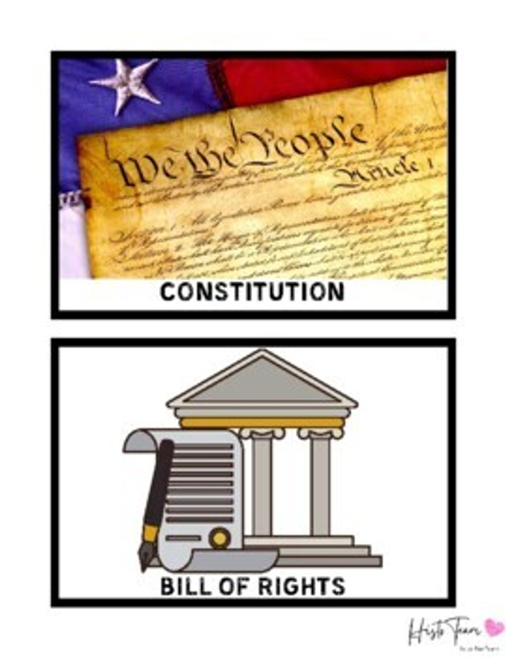 Constitution and American Government Word Wall Set