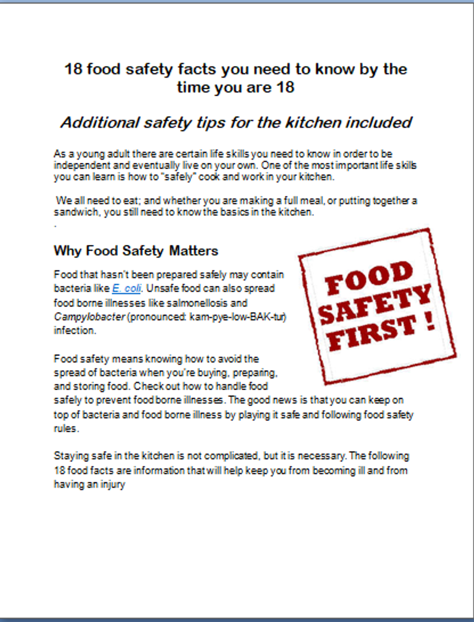 Kitchen Safety Rules: 18 Very Important Kitchen Safety Tips