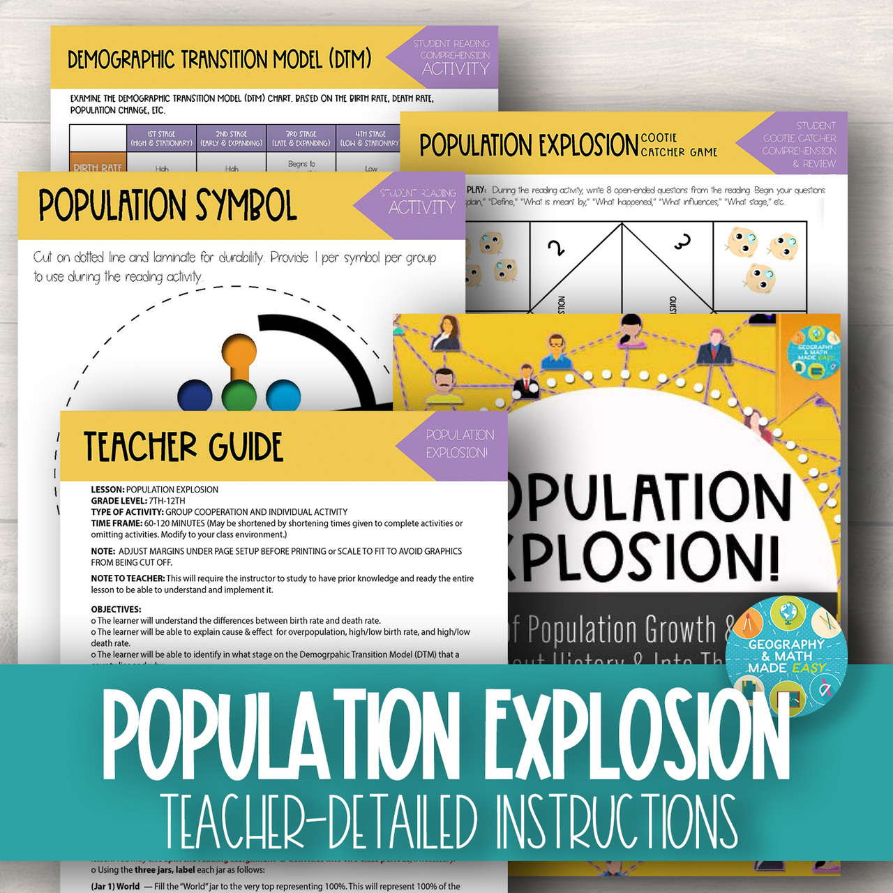 NEW! GEOGRAPHY: POPULATION EXPLOSION! A STUDY OF POPULATION GROWTH ...