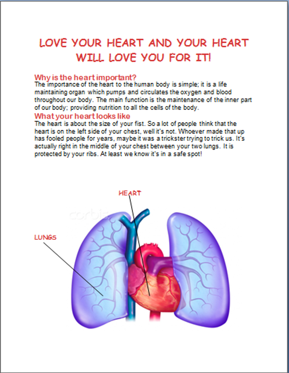 Love your Heart- Your Heart will love you for it! - Amped Up Learning