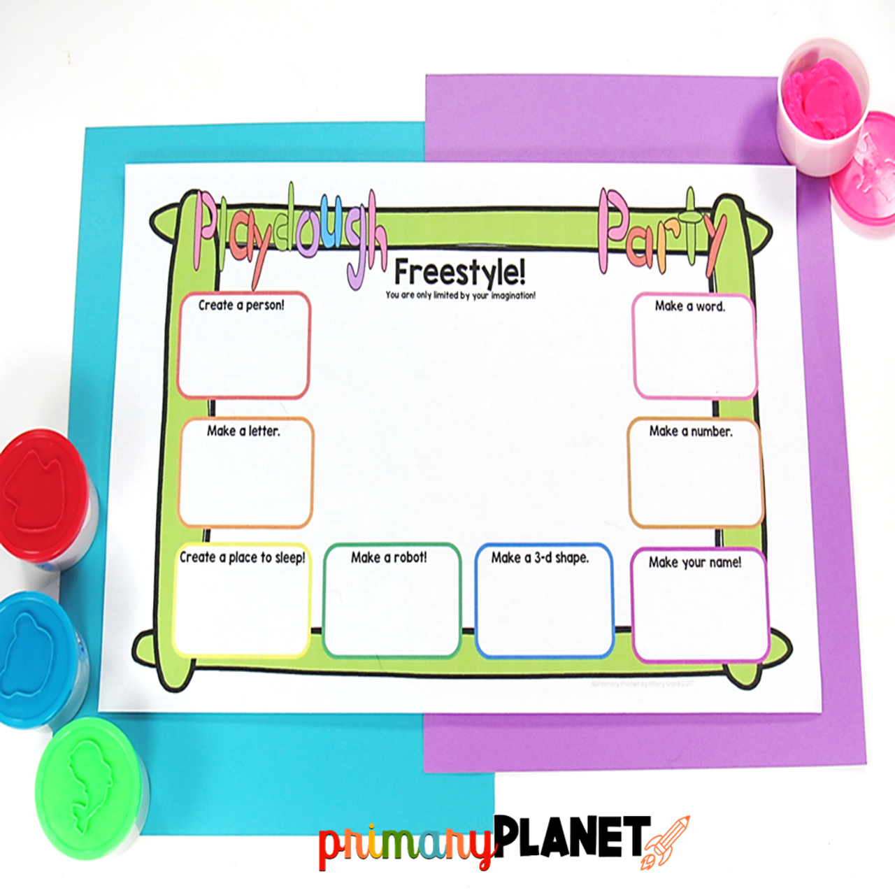 Play-Dough Simple Shape Mat by Autism Teacher