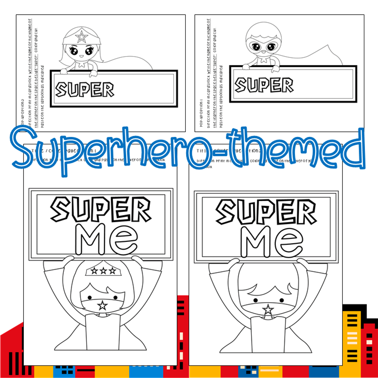 All About Me | Back To School SuperMe Lapbook for All About Me Lapbook Free Printable