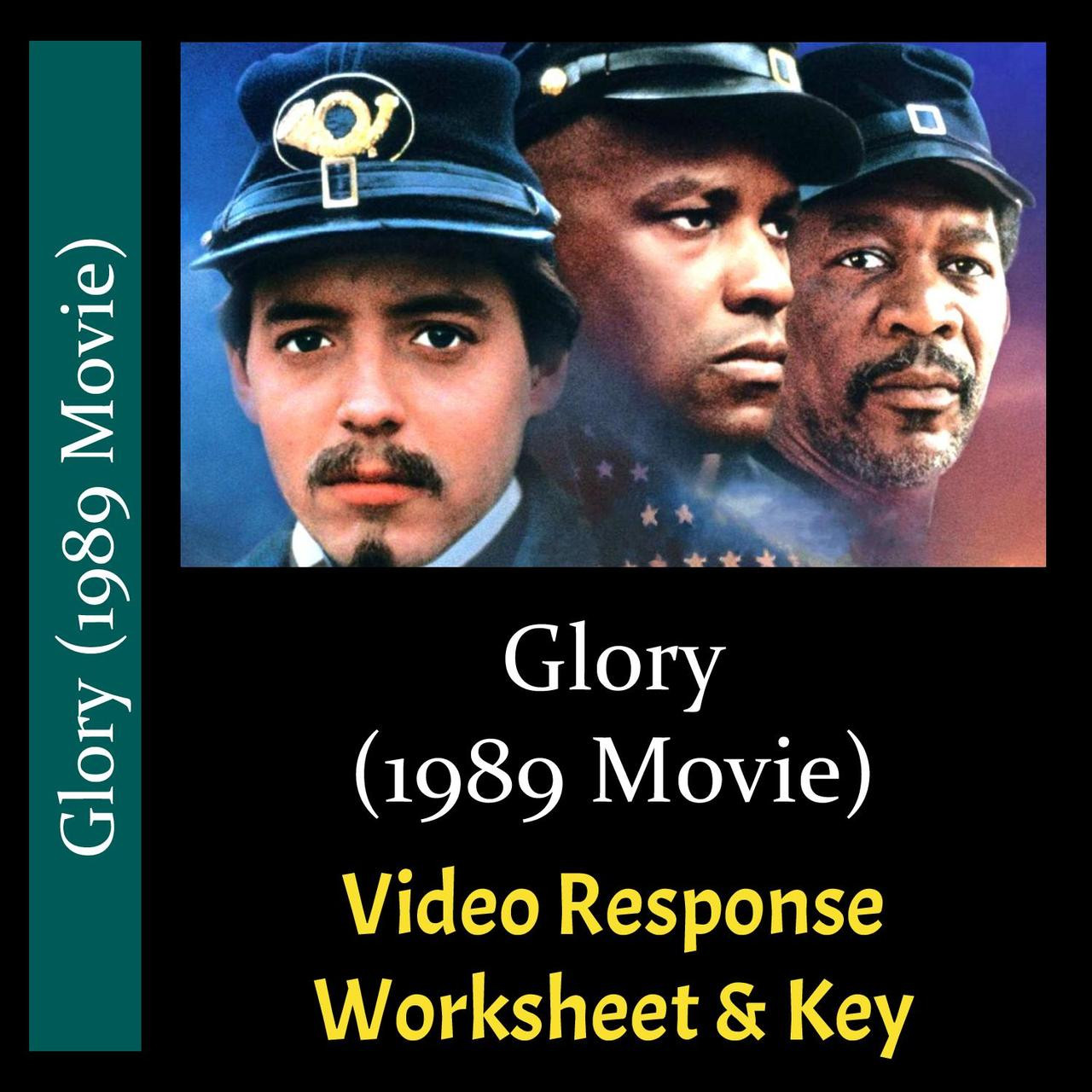 Glory (1989 Movie) Video Response Worksheet & Key (Editable) Amped Up Learning