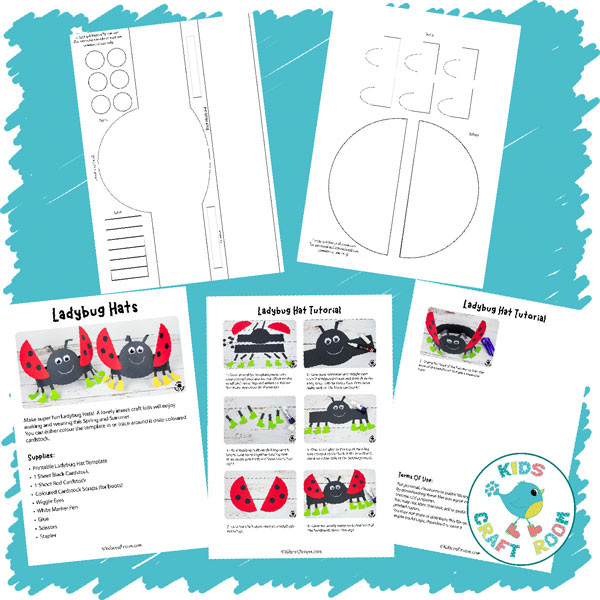 ladybug headband craft template