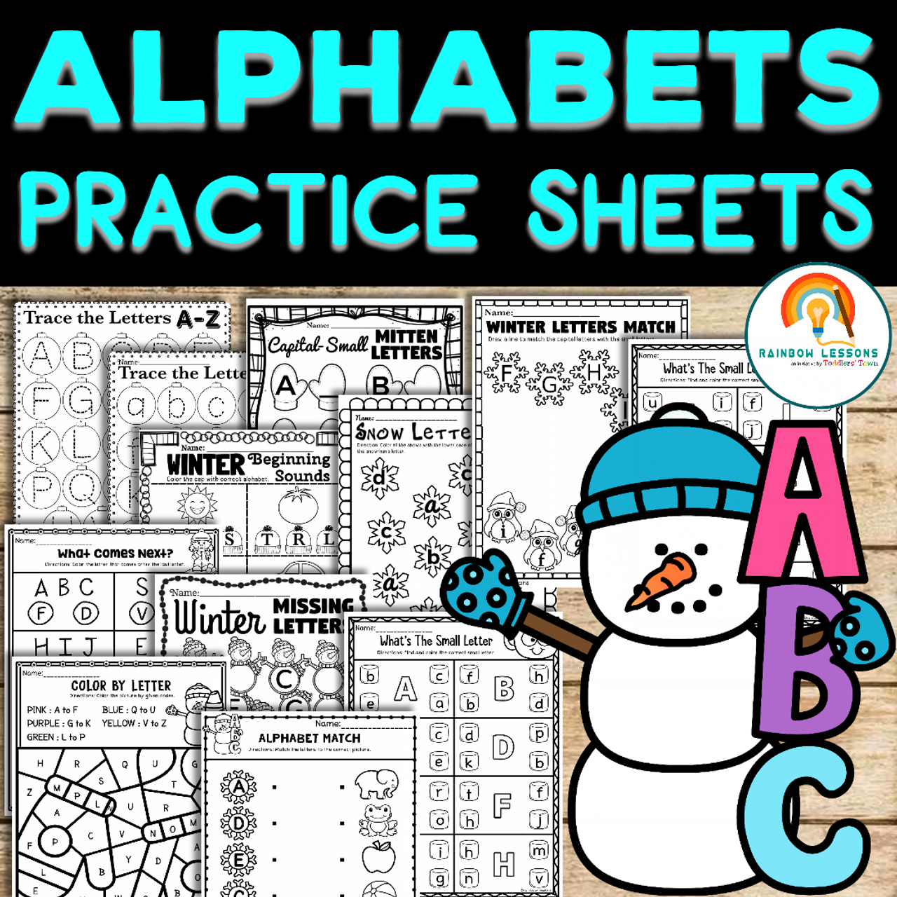 winter-literacy-letter-recognition-alphabet-tracing-capital-letter-sounds-amped-up-learning for Free Printable Letter Naming Fluency Practice Sheets Winter Literacy | Letter Recognition | Alphabet Tracing | Capital Letter Sounds - Amped Up Learning for Free Printable Letter Naming Fluency Practice Sheets