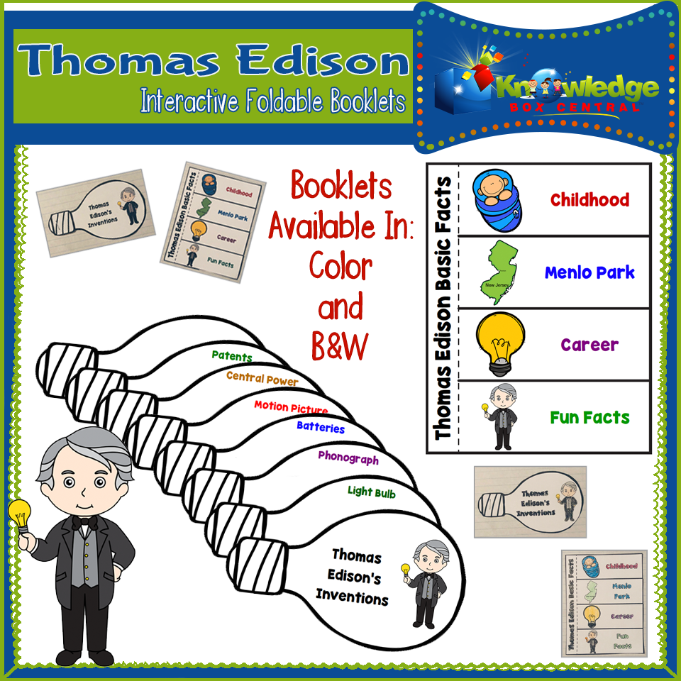 Thomas Edison Interactive Foldable Booklets