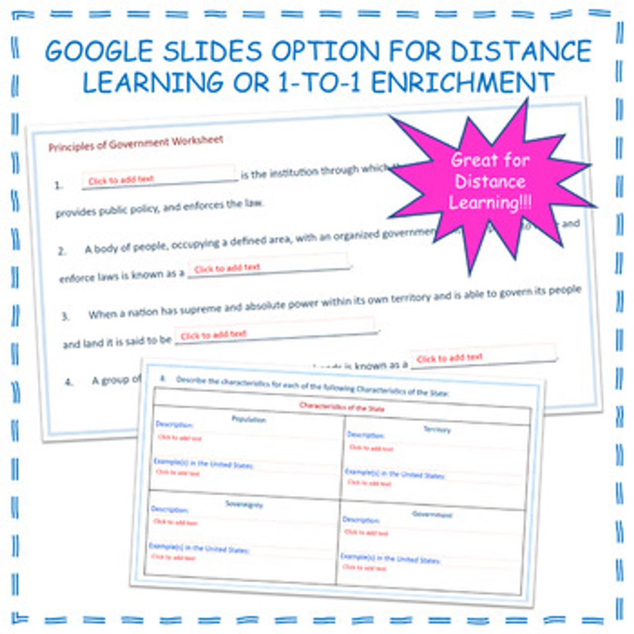 Principles Of Government Worksheets