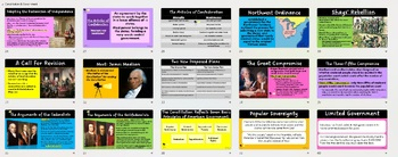 End of Year American History Class Review PowerPoint Lesson and Packet