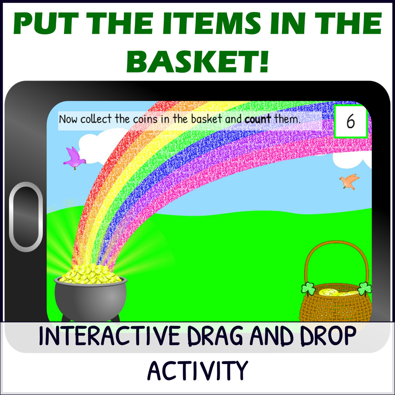 St Patricks Day Estimating and Counting to 10 Activity Digital Boom™ Cards