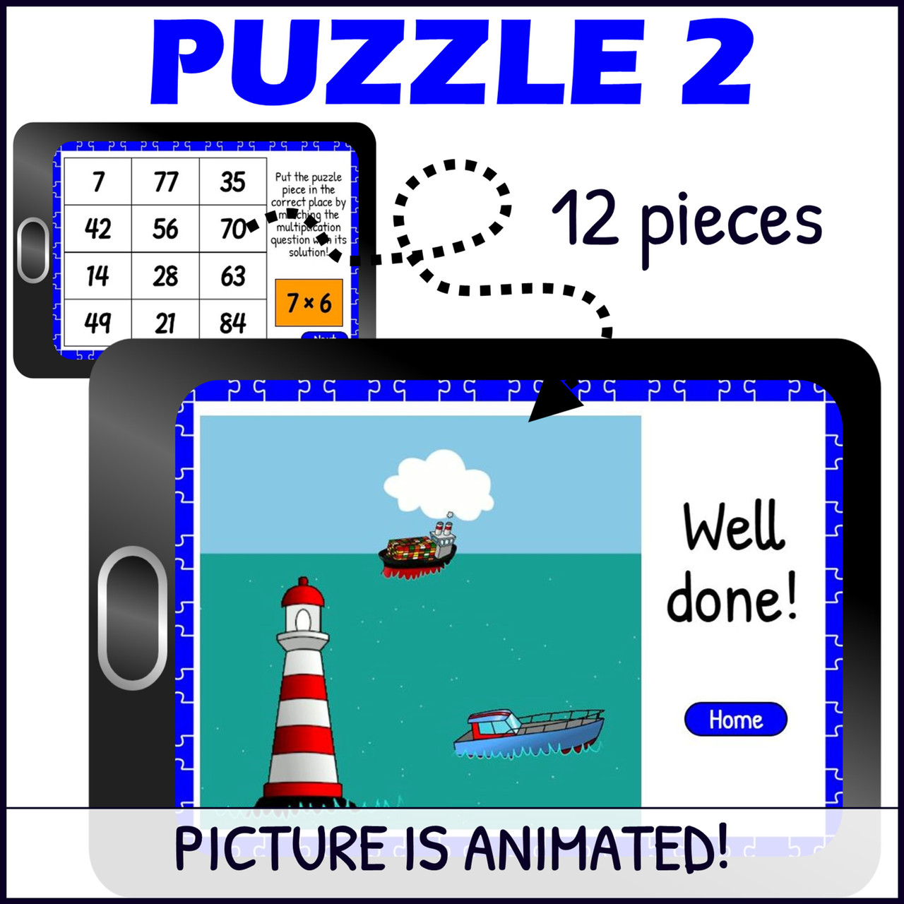 Multiplication Facts Times Tables Practice BUNDLE - Mystery Pictures Boom™ Cards