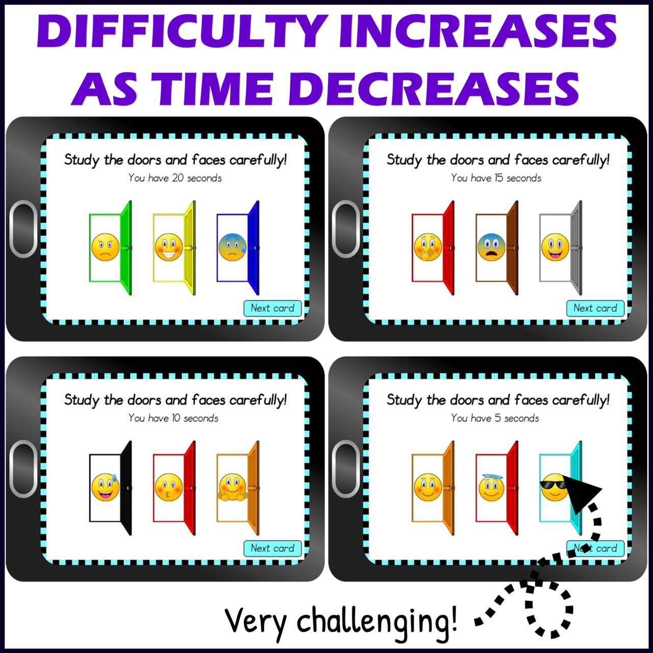 Working Memory Activity level 1a – Digital Boom™ Cards