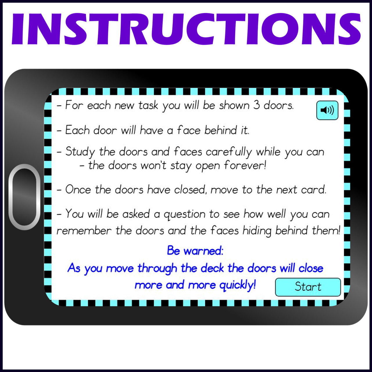 Working Memory Activity level 1a – Digital Boom™ Cards