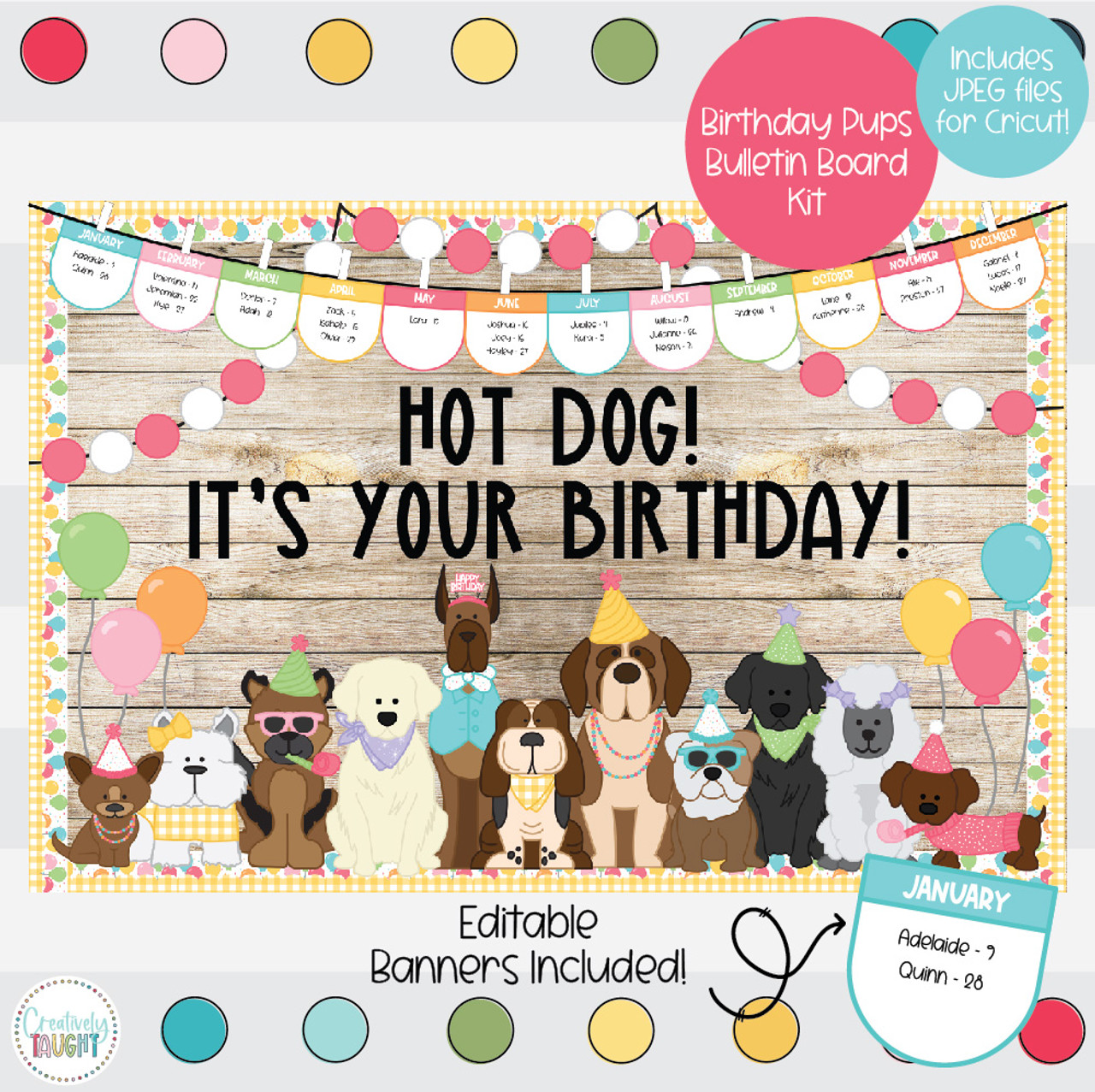 Birthday Pups Bulletin Board Kit