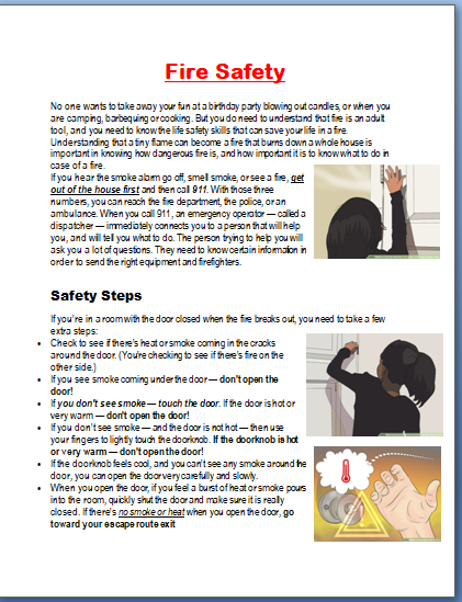 Fire Safety and steps to safety if a fire breaks out - Amped Up Learning