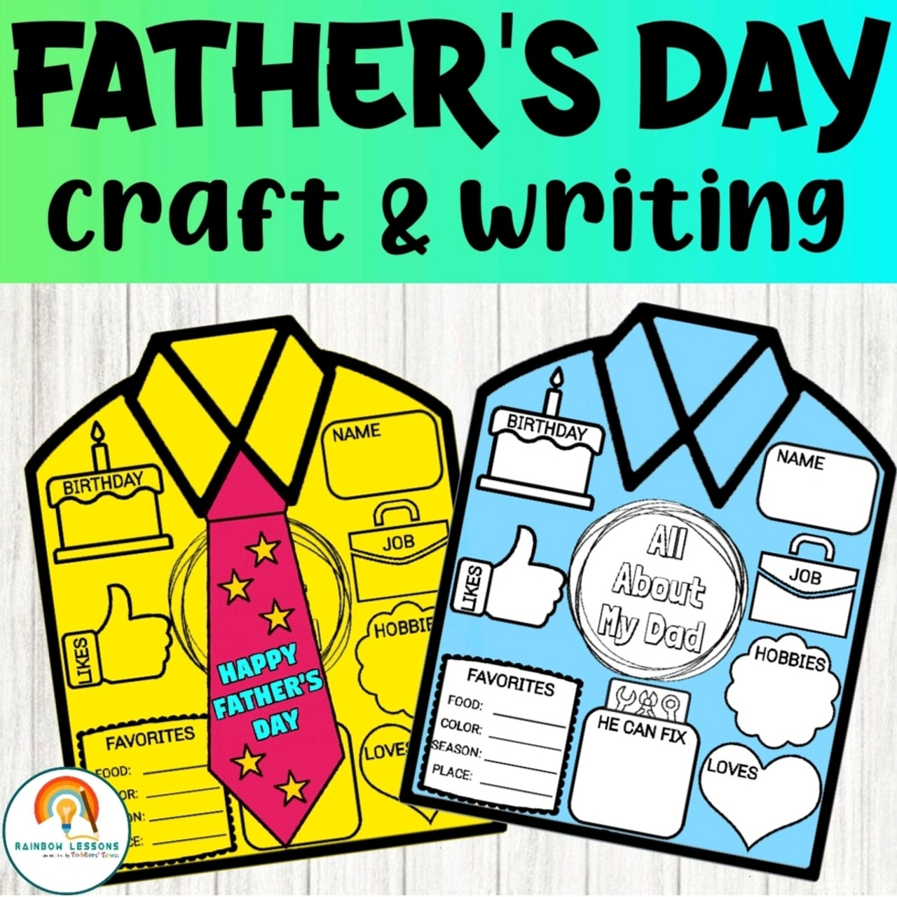 fathers-day-card-fathers-day-craft-fathers-day-writing-all-about-my-dad for Free Printable Father S Day Crafts Fathers Day Card | Fathers Day Craft | Fathers Day Writing - All About My Dad for Free Printable Father S Day Crafts