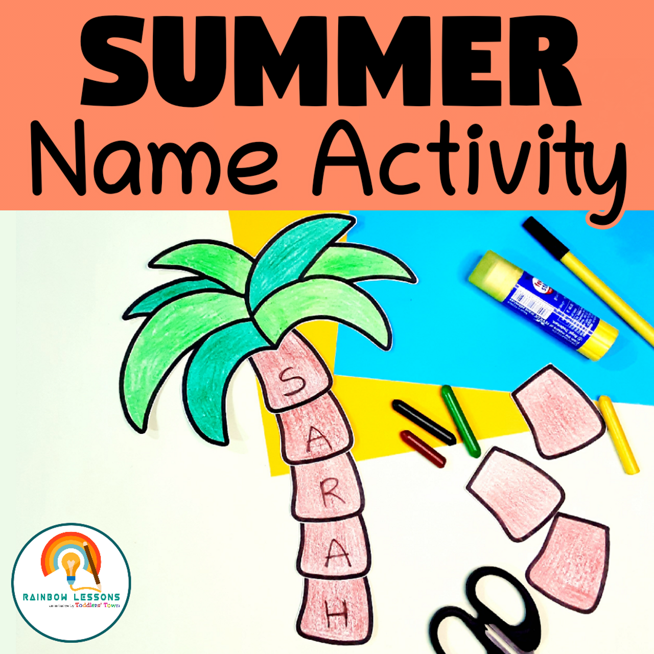 Name Activity | Name Crafts | Palm Tree Craft | Summer Craftivity | Summer Name