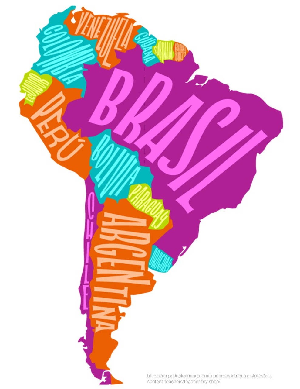 South America Geography Activity Interactive Bulletin Board Continent