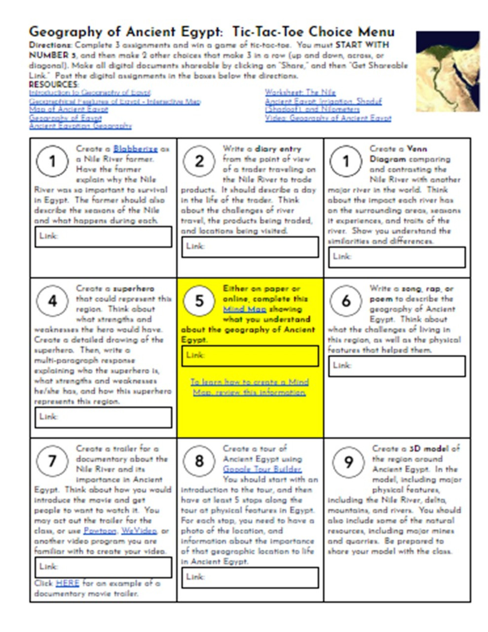 Lesson Design Idea: Tic-Tac-Toe Hyperdoc Template