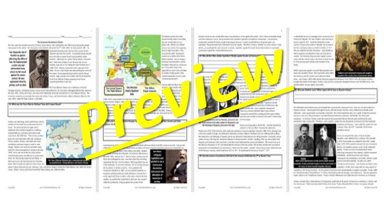 The Communist Revolution in Russia - Amped Up Learning