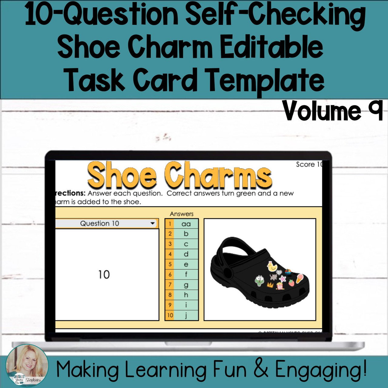 Editable Self-Checking Task Card Template - Digital Resource Vol. 9 ...
