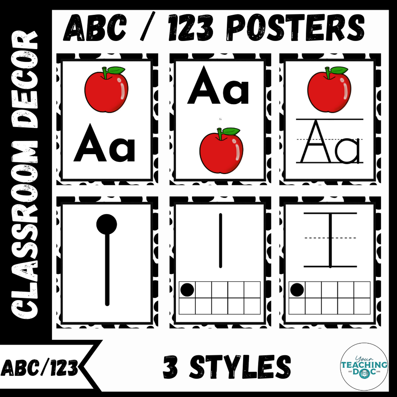 cow-print-farm-themed-alphabet-abc-and-number-123-poster-cards for Free Printable Alphabet Poster Cards Cow Print Farm Themed Alphabet (ABC) and Number (123) Poster Cards for Free Printable Alphabet Poster Cards