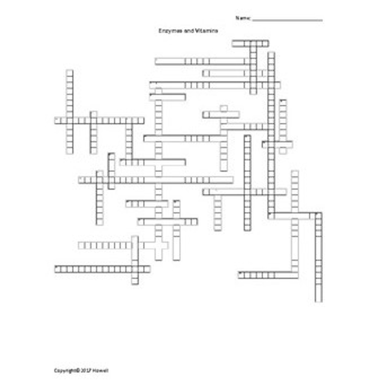 Biochemistry Vocabulary Crossword Bundle Amped Up Learning