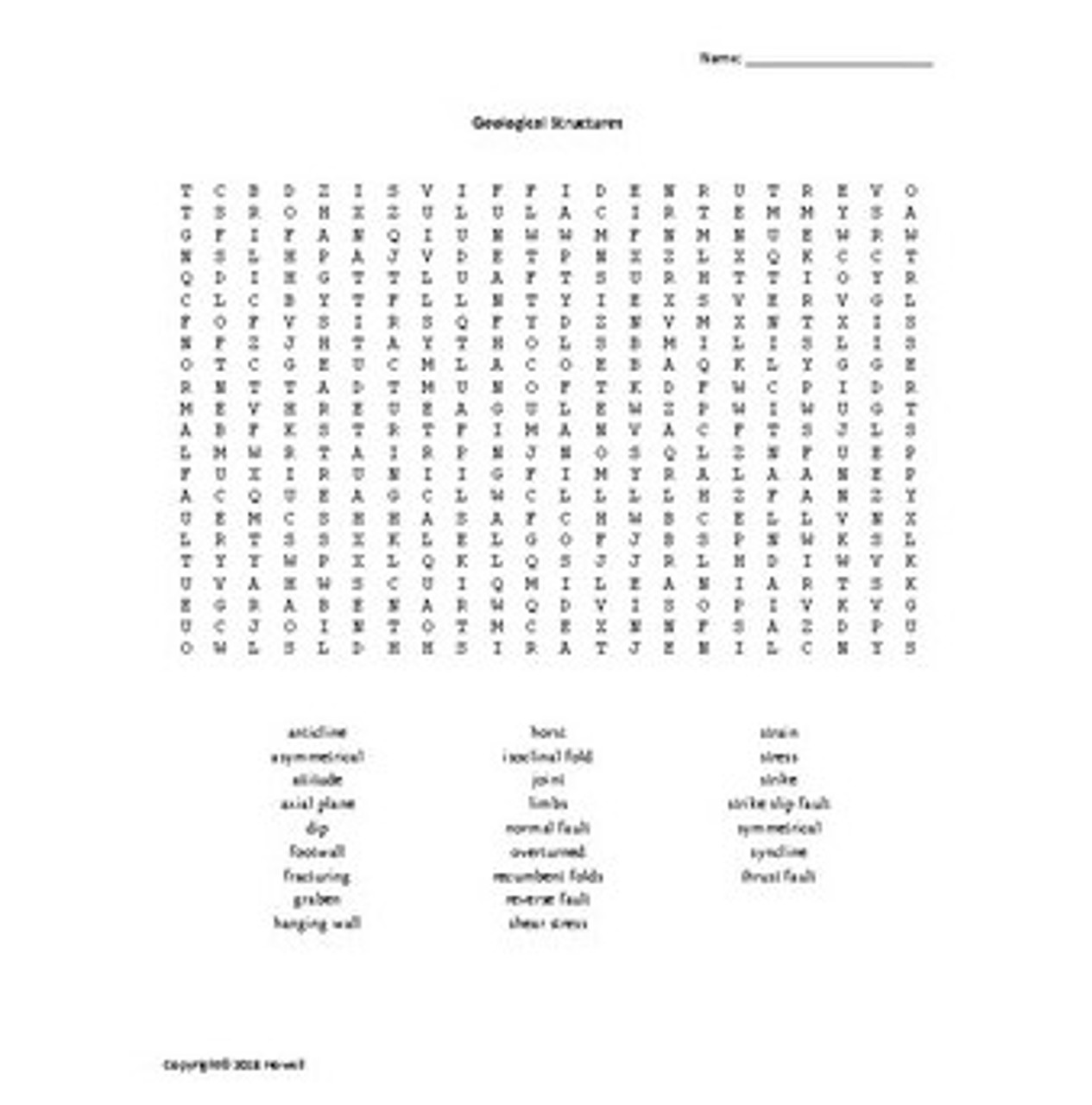 Geology Vocabulary Word Search Bundle