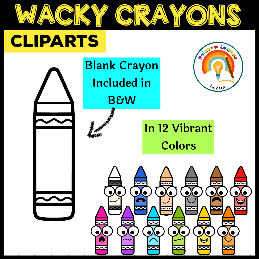 crayons clipart with name