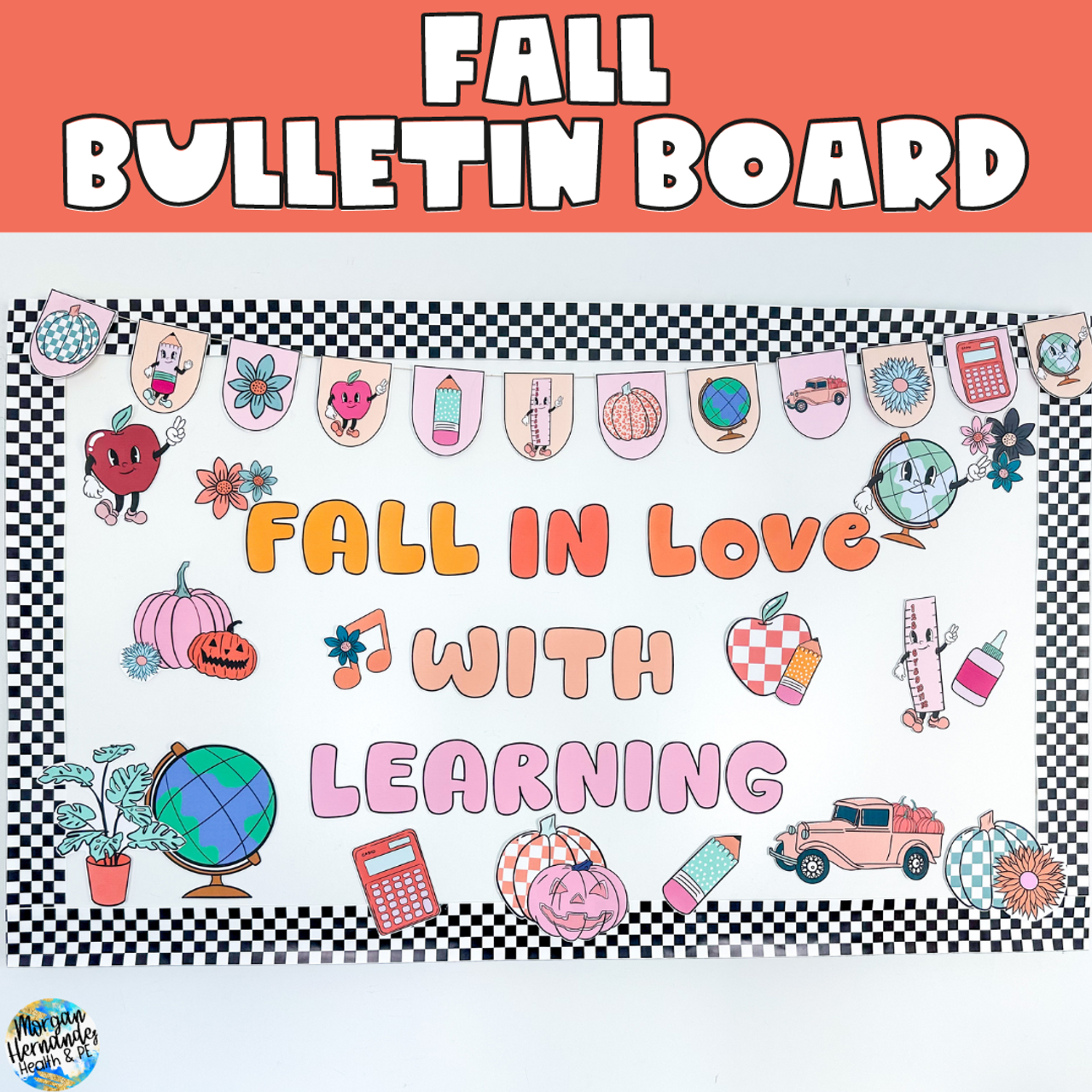 Retro Patch Bulletin Board Letters