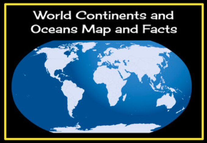 world outline map continents and oceans