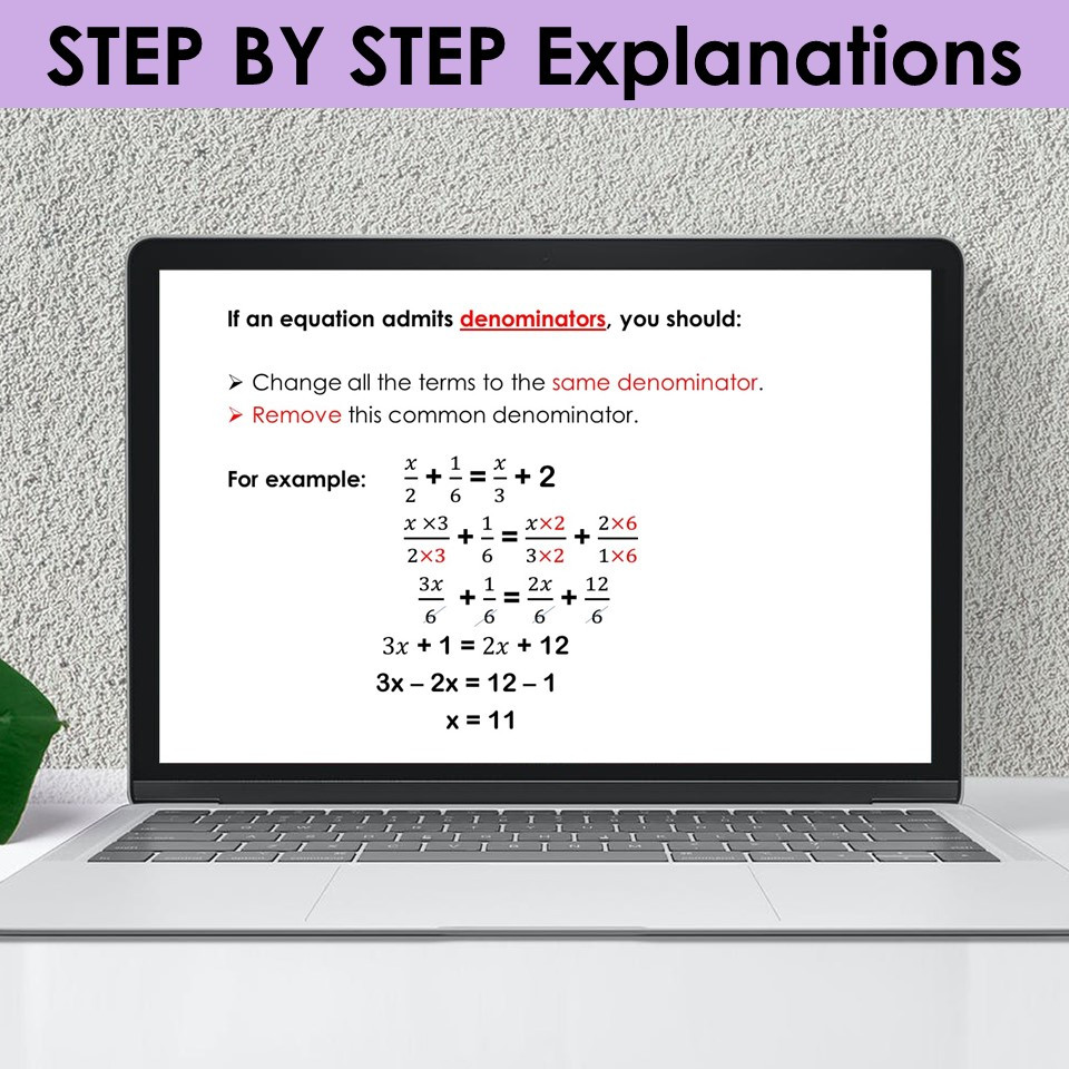 First Degree Linear Equations PowerPoint Presentation Math Lesson ...