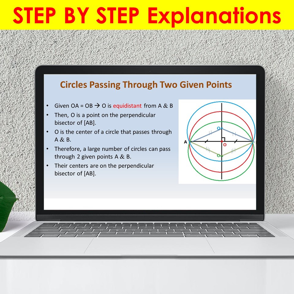 The Circle PowerPoint Presentation Lesson Middle School Geometry Circles