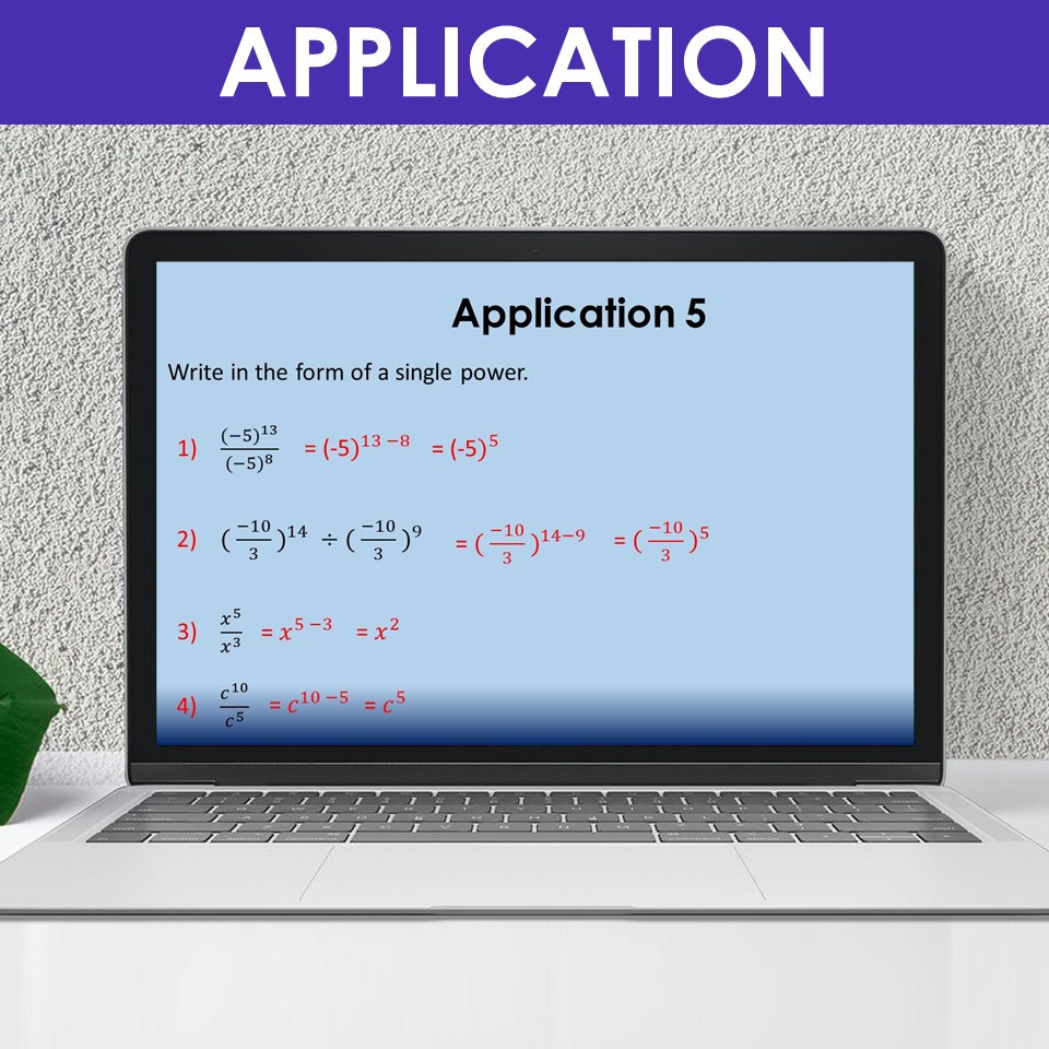 Powers Part 2 PowerPoint Presentation Lesson Middle School Math | Algebra