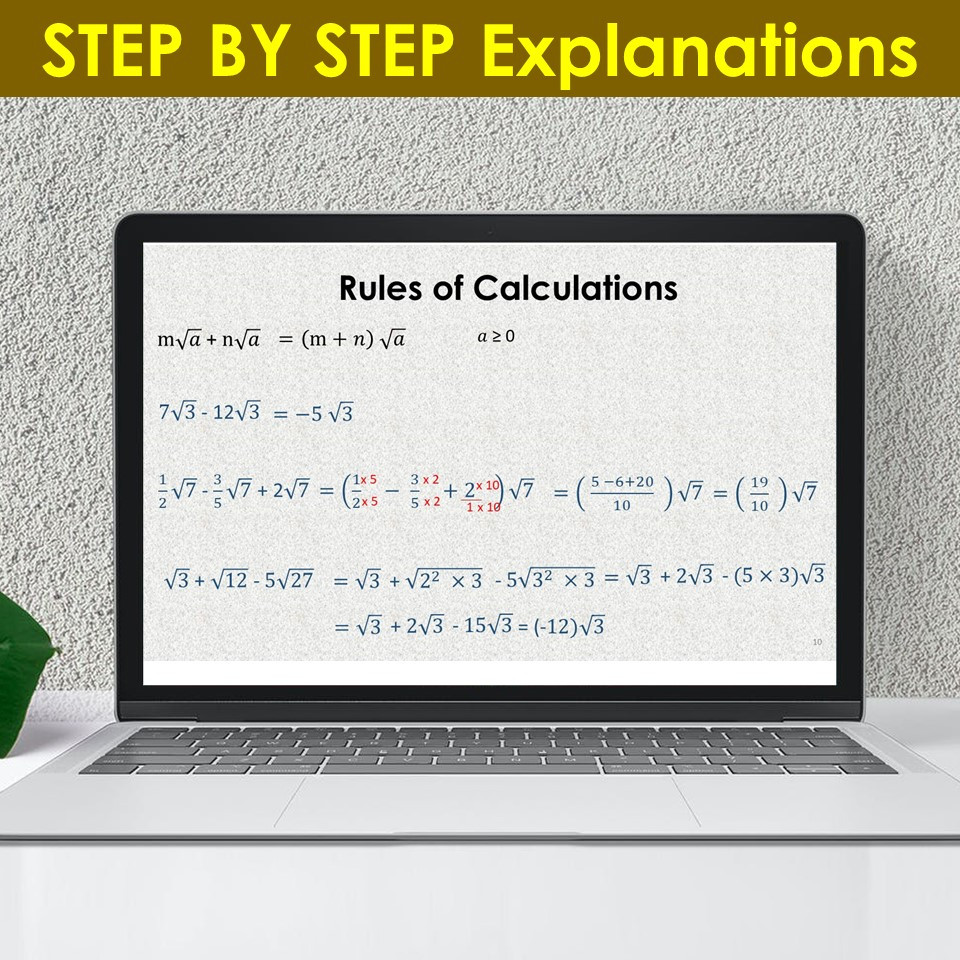 Square Roots part 2 PowerPoint Presentation Math Lesson Middle School ...