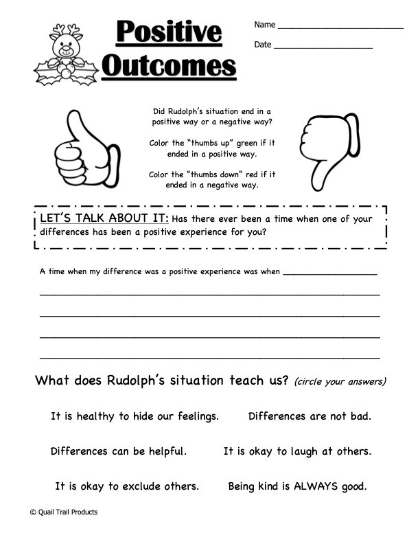 Social/emotional worksheets and activities | coping with differences
