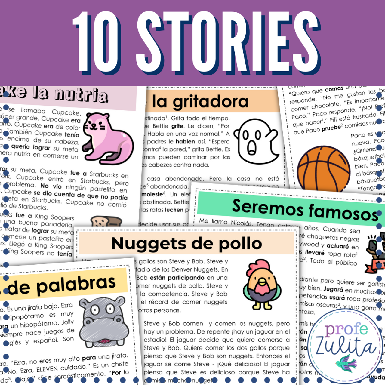 Spanish Short Story Library 5 10 PDF Printable Intermediate CI   TN 1  61252.1703962780 