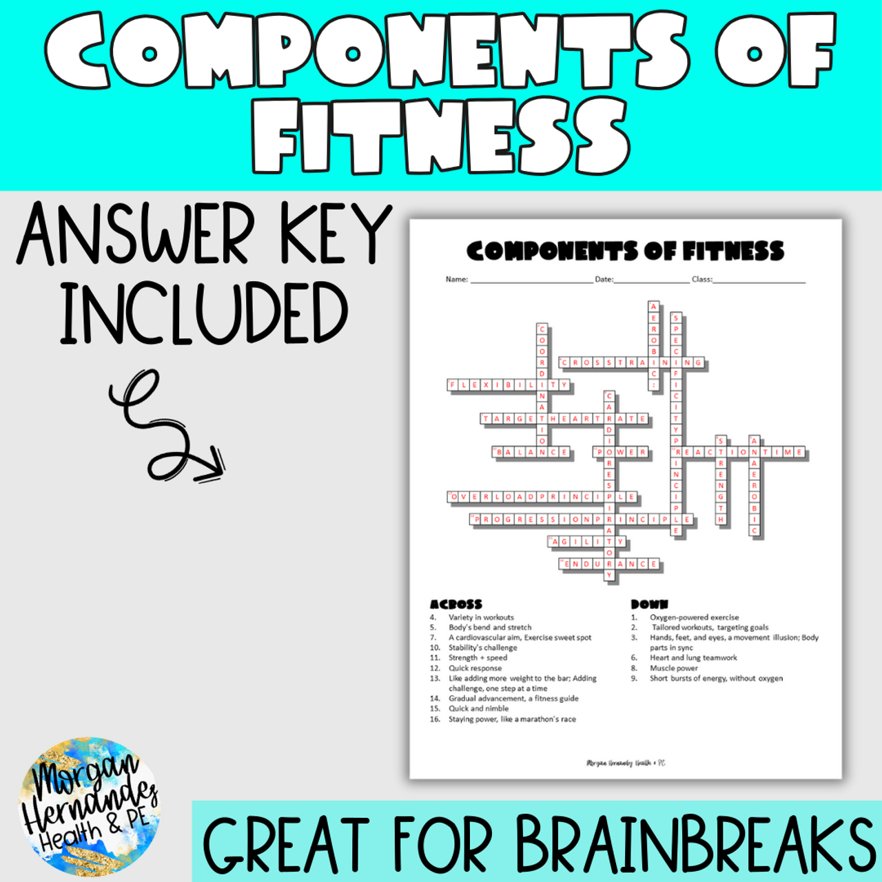 Learn the 11 Fitness Components! PE Buddy 