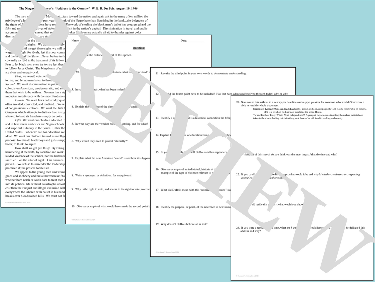 The Niagara Movement Primary Source Analysis