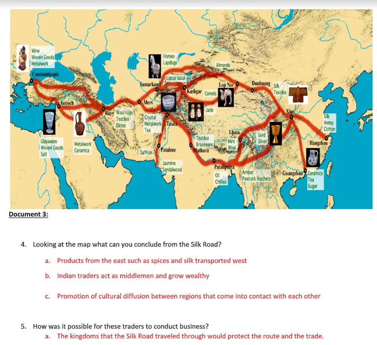 The Silk Road Dbq Activity