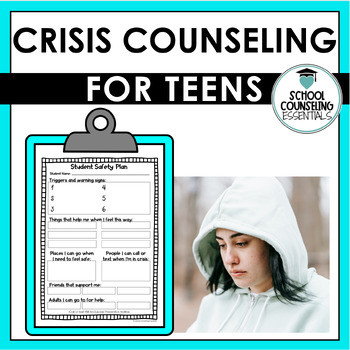 Crisis Plan Safety Plan Self Harm Counseling 10 Forms for Teens,