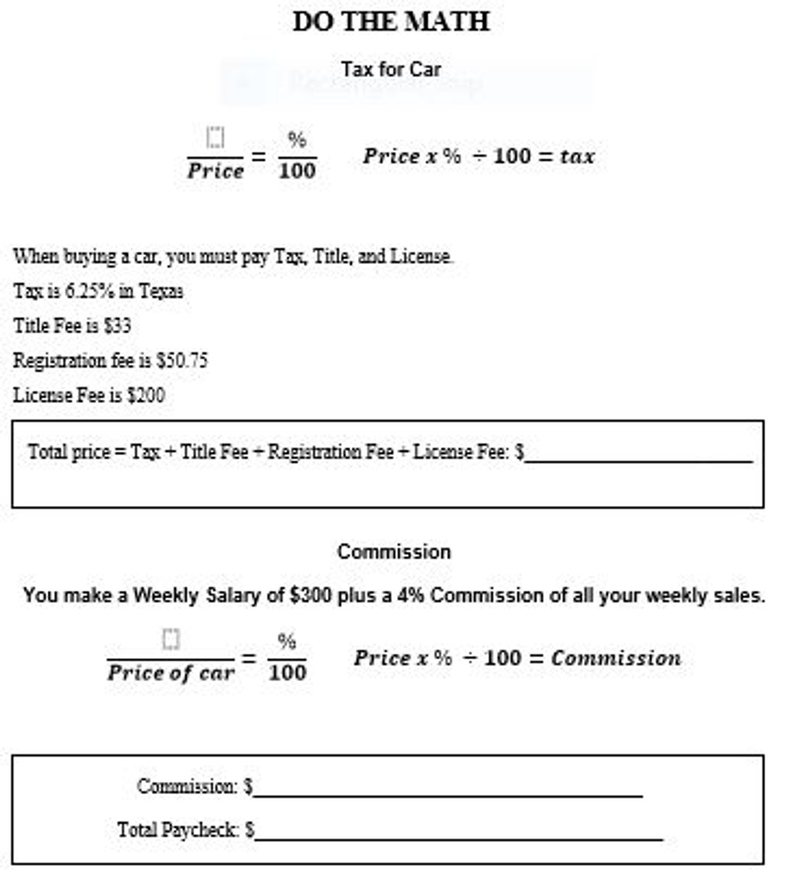 Designing new Transportation: Tax & Commission Project