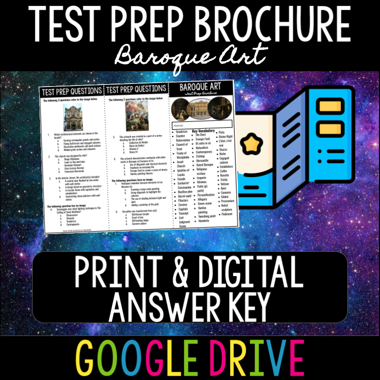 Baroque Art Test Prep Brochure - AP Art History - Amped Up Learning