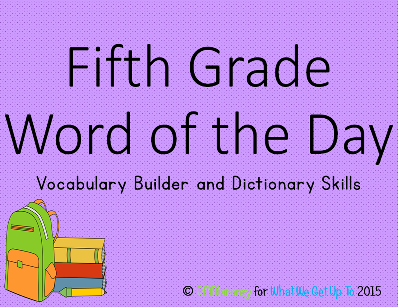 Fifth Grade Word of the Day and Vocabulary Builder