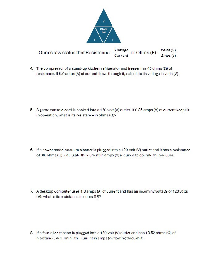 Ohm's Law Problem Set #2 - Amped Up Learning