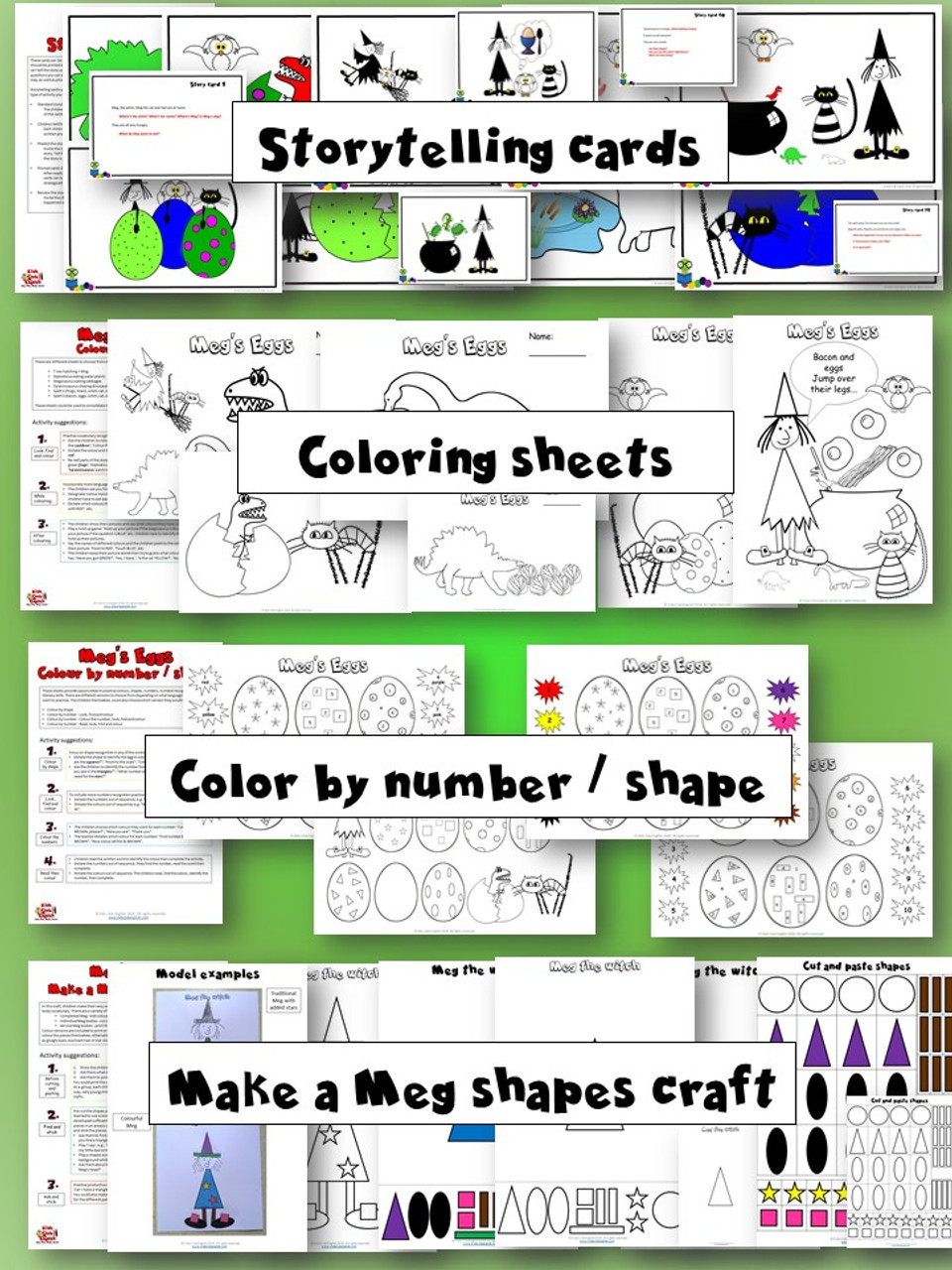 Meg S Eggs Activity Pack Crafts Games Worksheets