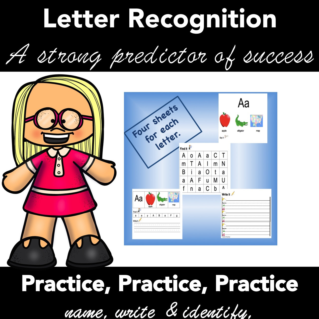 Letter Recognition Task Cards [Task Box]