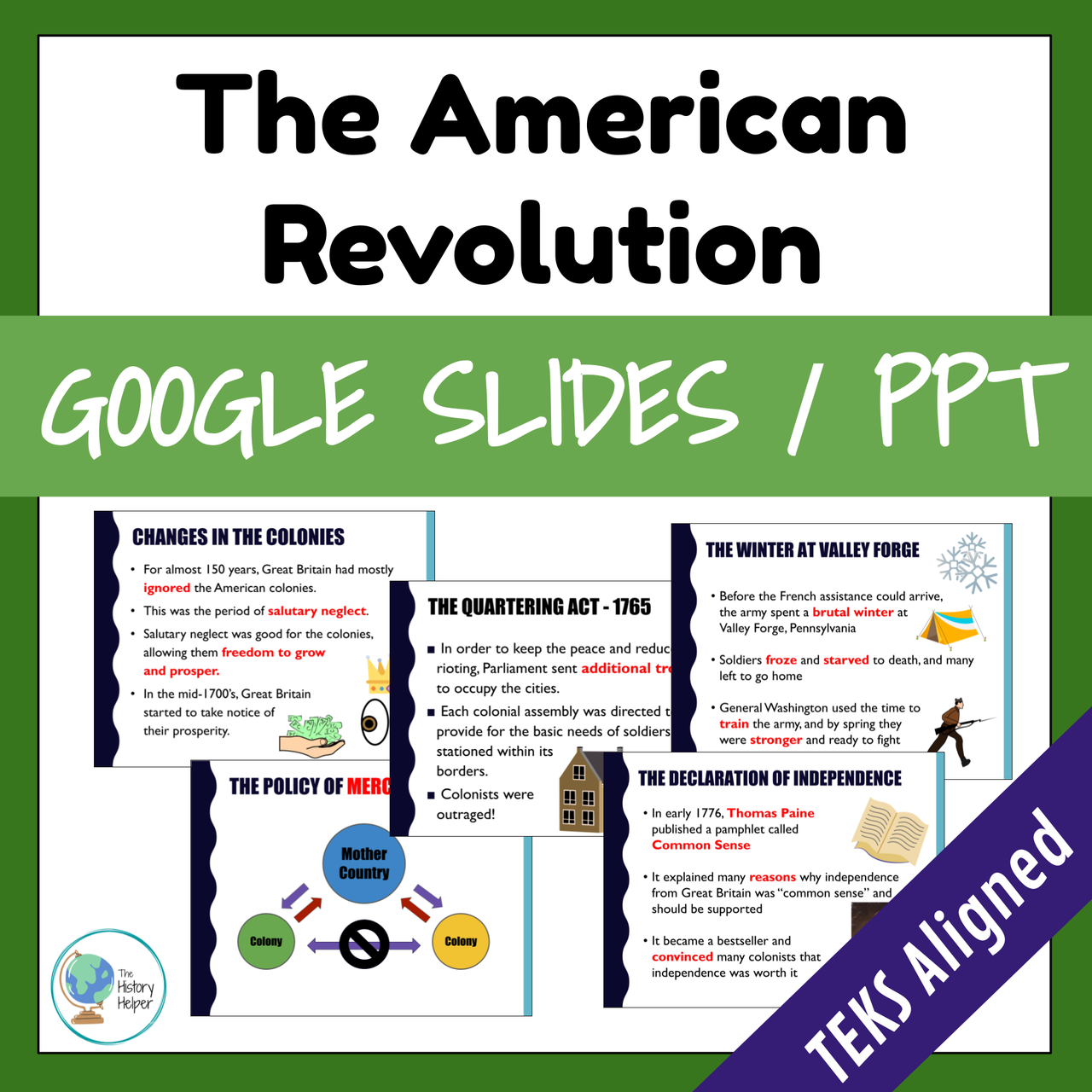 The American Revolution - Google Slides / PowerPoint