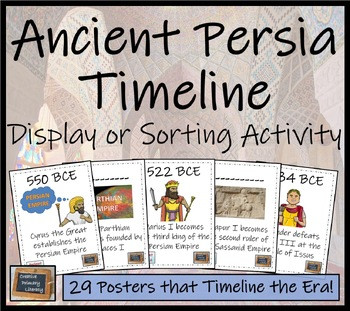 Ancient Persia Timeline Display Research and Sorting Activity