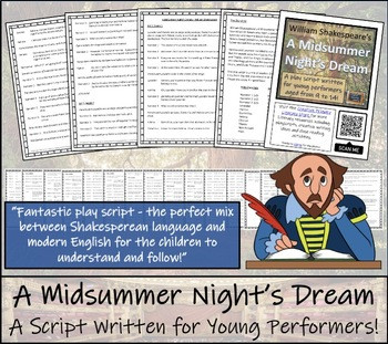 Script Redam Job A Midsummer Night's Dream | Play Script Close Reading Bundle | 5th ...